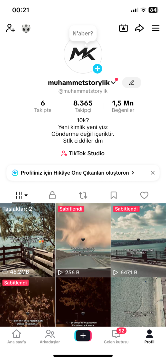 TikTok Keşfeti açık orjinal hesap